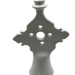 Sergi Cross Candle| Handcrafted Safi Clay Pottery Candle Holder